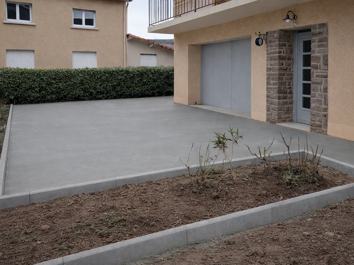 travaux de maçonnerie - dalle en béton