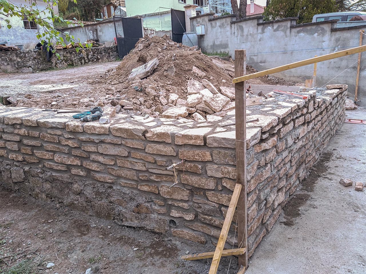 création de mur de soutiènement