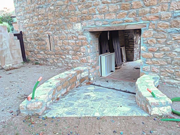 travaux de maçonnerie - ouverture dans la façade