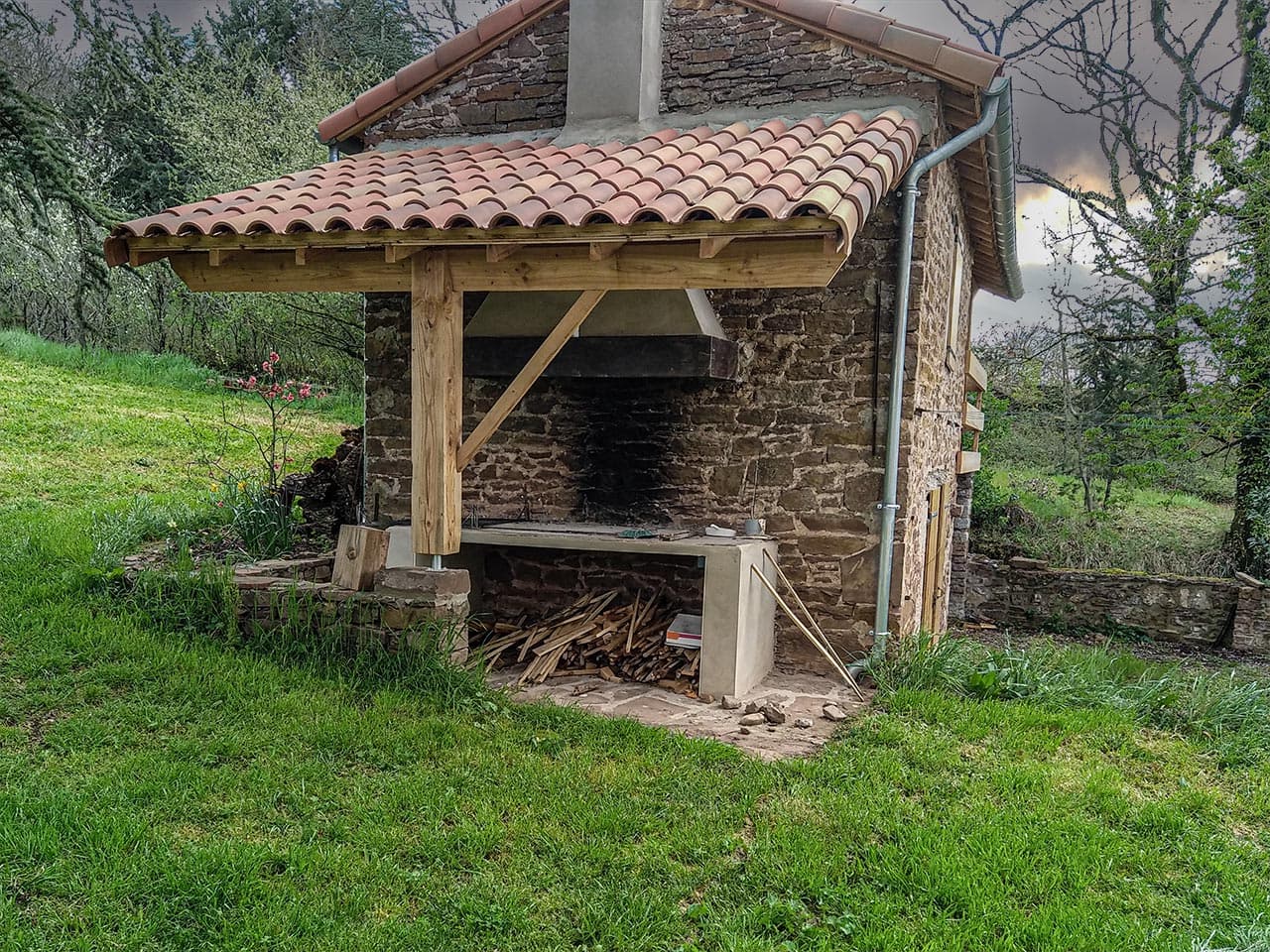 travaux de maçonnerie - extension - couverture