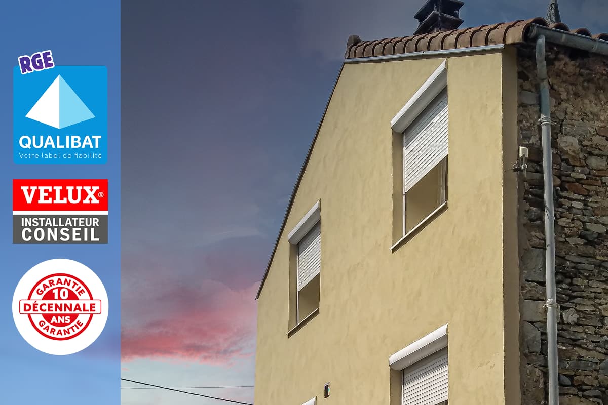 Travaux de rénovation de toiture et ravalement de façade - entreprise RGE